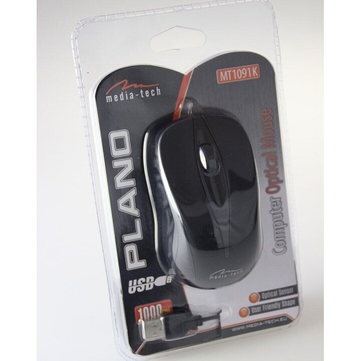 Mouse ottico nero opaco