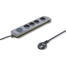 Surge protector Quick Switch 4socket 2.5m gray
