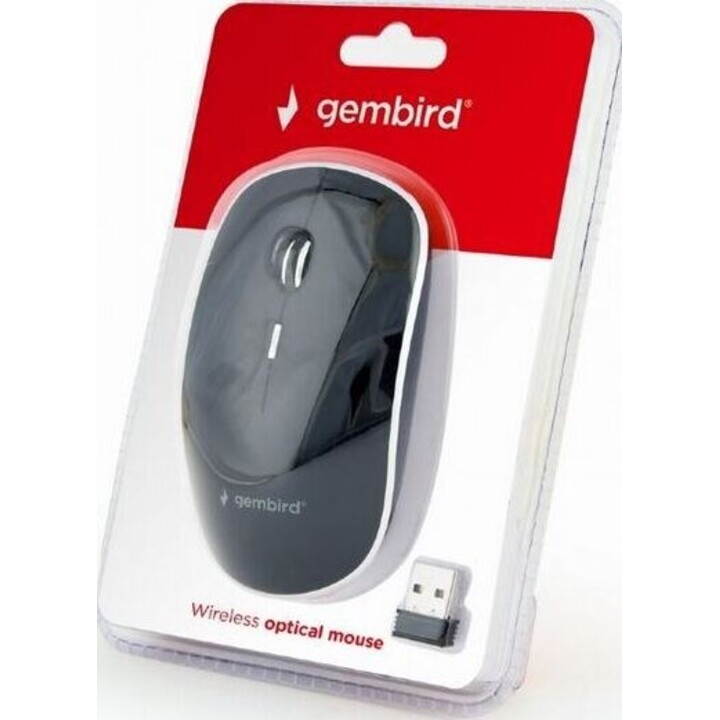 Wireless optical mouse black