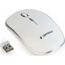 Ratón óptico inalámbrico blanco