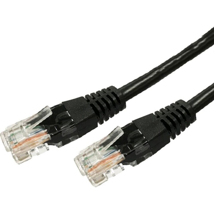 Patchkabel Kat. 6 RJ45 UTP 7,5 m, schwarz
