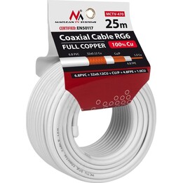 Cable coaxial para antena RG6 de 25 m MCTV-470