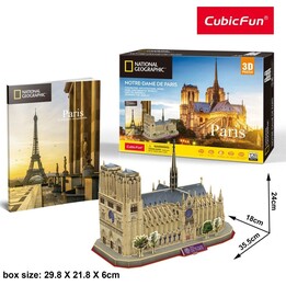 CubicFun Notre Dame de Paris puzzle 3D multicolor