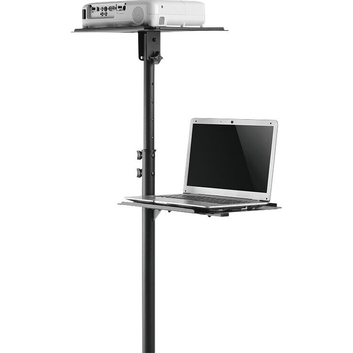 Carrinho ajustável para laptop com projetor