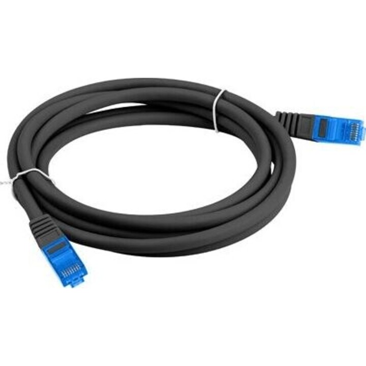 Patchkabel Kat. 6a S/FTP CCA 10,0 m schwarz