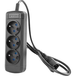 Extensão elétrica ARCOLOR3 0,6 m UPS 3 x 230 V PL IEC preta