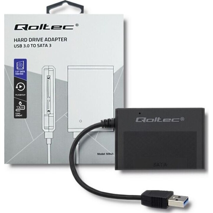 Adaptador de disco rígido USB 3.0 para HDD/SSD de 2,5 polegadas SATA3