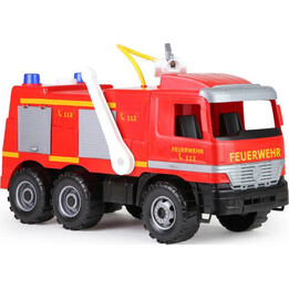 Caminhão de bombeiros Lena Actros, caixa única marrom