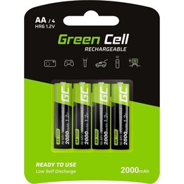 Pilhas recarregáveis 4x AA HR6 2000 mAh