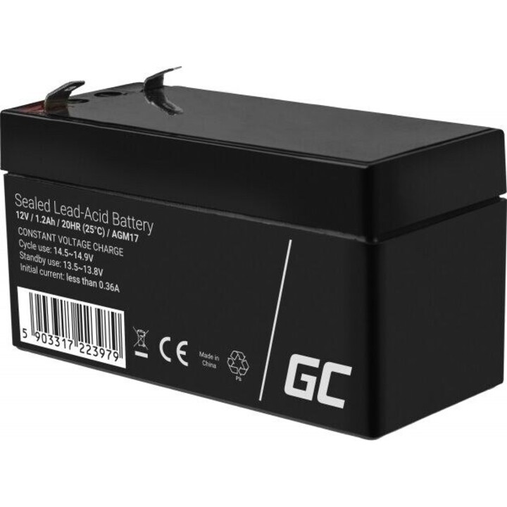 Green Cell AGM17 AGM-VRLA-Batterie 12V 1.2Ah schwarz