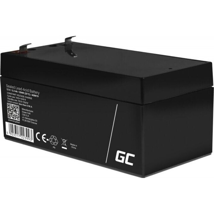 Green Cell Batteria AGM GC 12V 3.3Ah AGM19