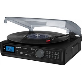 Gramófono STT 212U Sintonizador FM, USB/SD, MP3, B