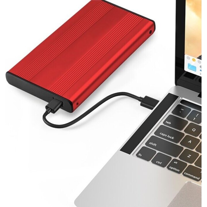 Adaptador de disco duro USB 3.0 HDD/SSD de 2,5" SATA3 rojo