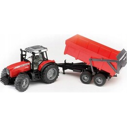 Bruder Massey Ferguson Traktor mit Anhänger