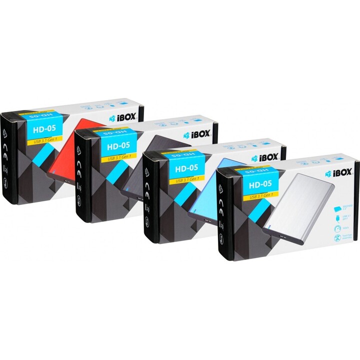 Case per hard disk IBOX 2.5 HD-05 USB 3.1 Grigio