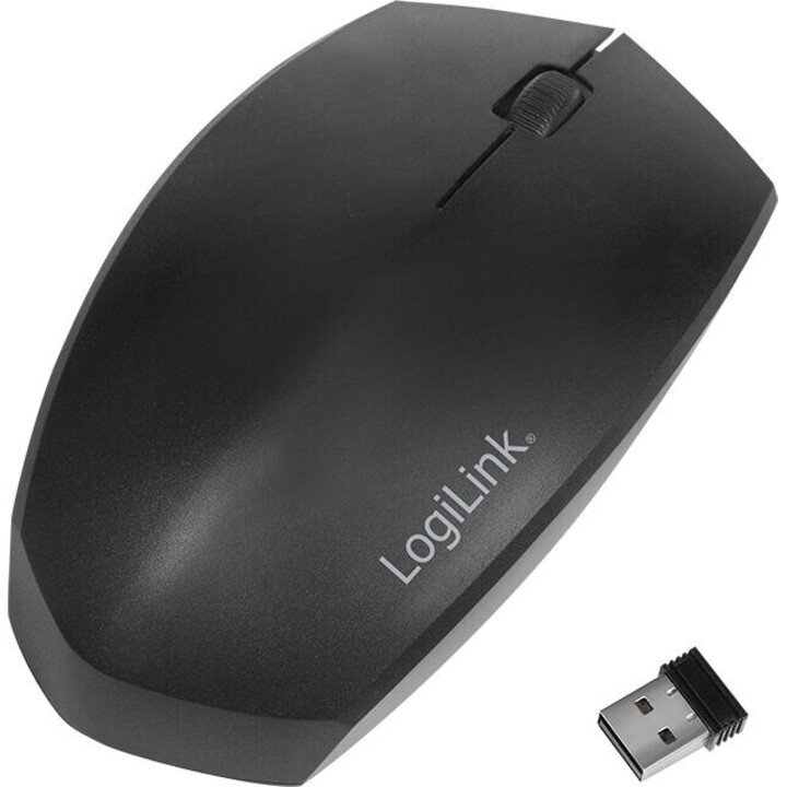 Mouse ergonomico wireless 2.4GHz, 1200dpi, nero