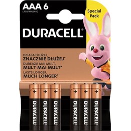 DURACELL BASIC LR3 Piles alcalines AAA 1,5 V blister de 6