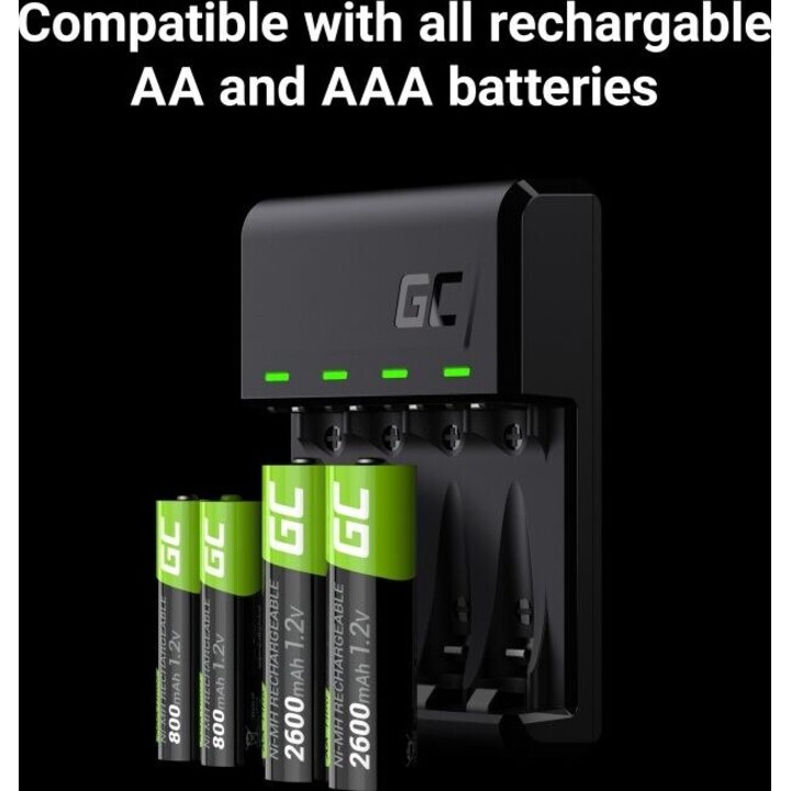 Chargeur VitalCharger pour 4 piles AA 2000 mAh