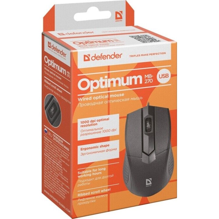 Defender Optimum MB-270 mouse ottico nero