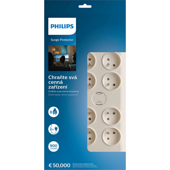 Philips SPN7080WA surge protector power strip white