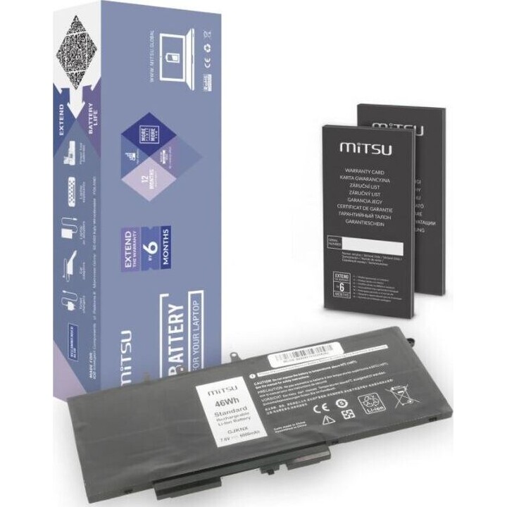 Batería para Dell Latitude 5490, 5590 6000 mAh (46 Wh) 7,6 V