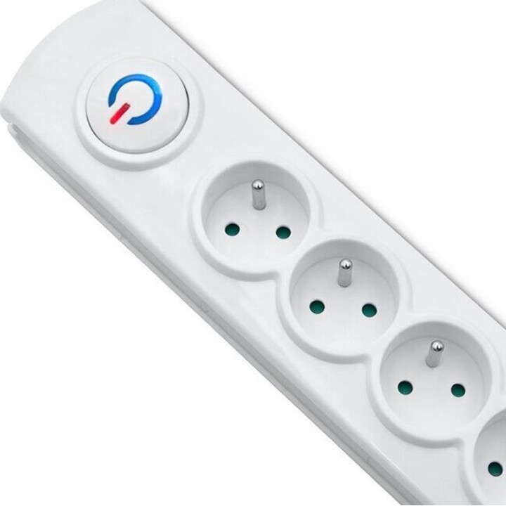 Protector contra sobretensiones de 8 tomas, 1,5 m