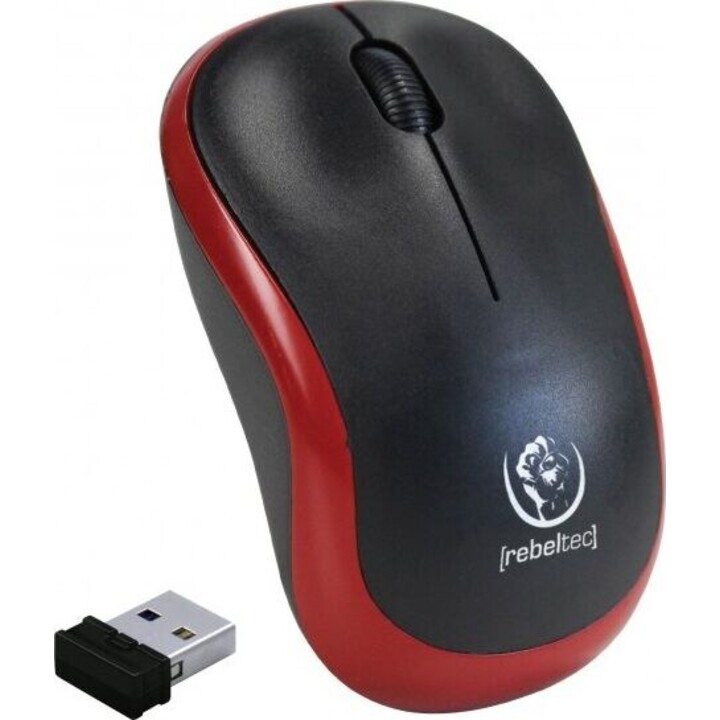Wireless optical mouse Rebeltec METEOR red