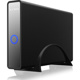 ICY BOX IB-382H-C31 enclosure for HDD/SSD with USB hub black