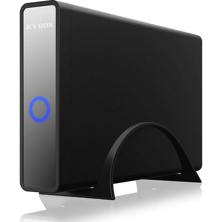 ICY BOX IB-382H-C31 enclosure for HDD/SSD with USB hub black