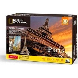 Puzzle 3D National Geographic Paris Tour Eiffel 80 pièces
