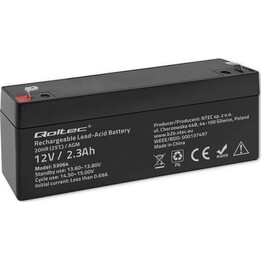 Qoltec AGM-Batterie 12V 2,3Ah schwarz