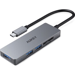 Hub USB-C Ultra Slim 4i AUKEY CB-C63 em alumínio