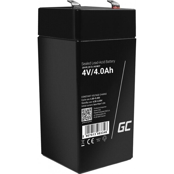 Green Cell Bateria AGM VRLA 4V 4Ah b AGM37