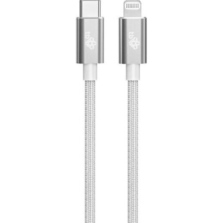 Lightning MFi - USB C Cable Silver 1m