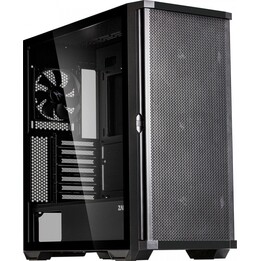 Caja Z10 ATX Mid Tower negra con 4 ventiladores