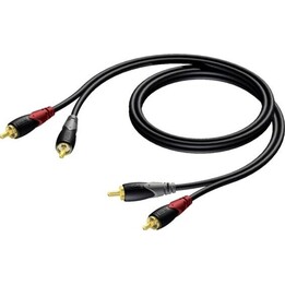 Cabo 2x RCA/CINCH macho - 2x RCA/CINCH macho 3 m