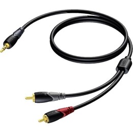 Jack 3,5 mm mâle stéréo - 2 x RCA/Cinch mâle 5 m