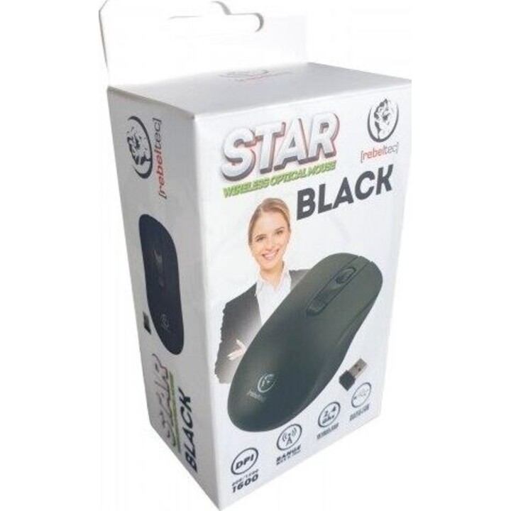 Optical wireless mouse Rebeltec STAR black