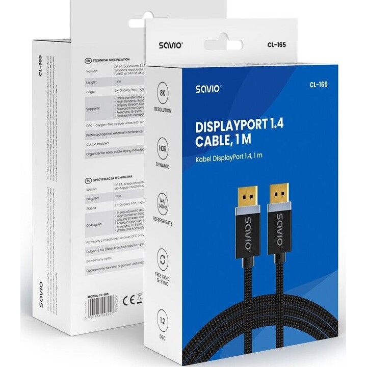 Cable DP v1.4, 1 m CL-165