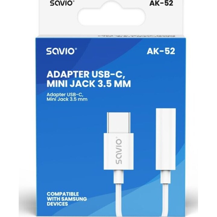 AK-52 USB-C adapter - Mini Jack 3.5 mm, Samsung