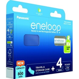 Eneloop-Batterie AAA 800 mAh 4 Stück + Box BK-4MCDEC4BE