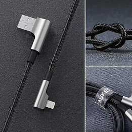 AUKEY CB-AL01 Preto OEM USB - Lightning Nylon C