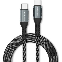 Qoltec 52357 Câble USB 2.0 type C 100W 1m noir