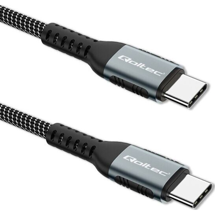 Qoltec Cable USB 2.0 tipo C 100W QC 3.0 PD 1m negro