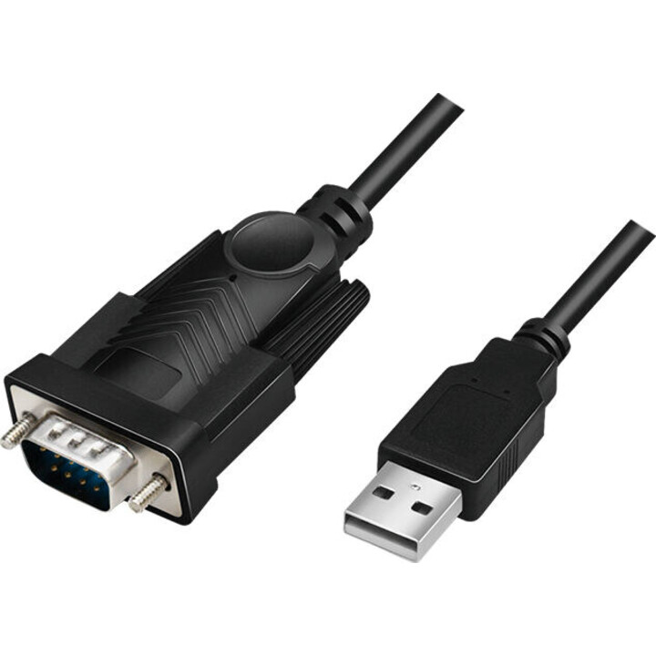 Adattatore da USB a porta DB9, nero, 1,5 m