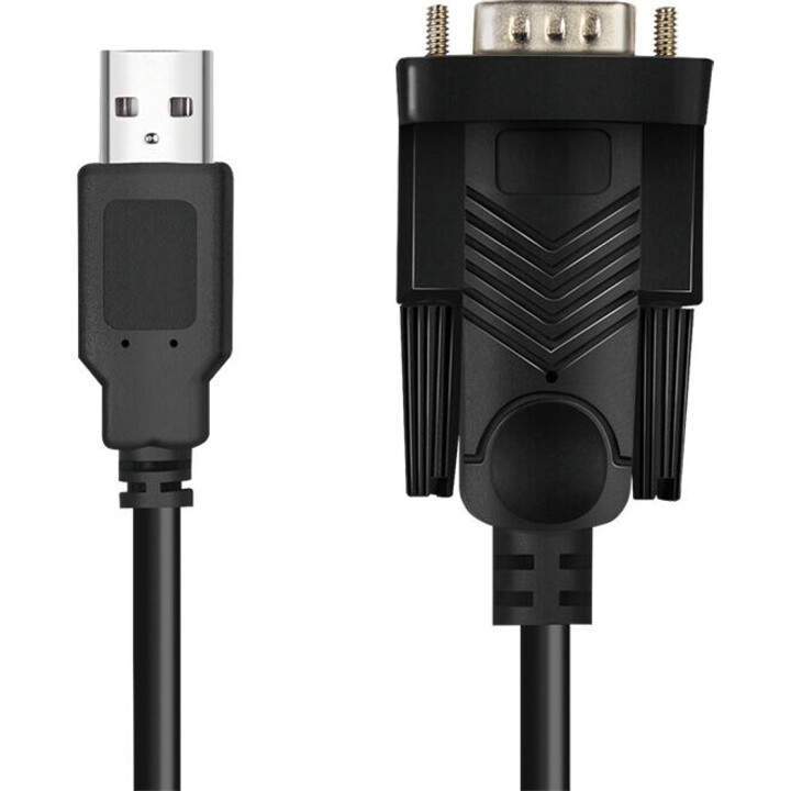 USB-Adapter auf DB9-Anschluss, schwarz, 1,5 m