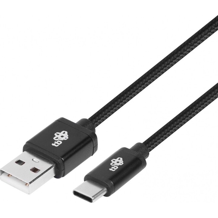 Cinta para cable USB-C de 3 m, color negro