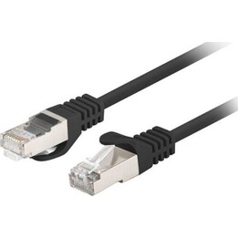 Cable de conexión Cat.6 FTP de 0,5 m, color negro, marca Fluke, paquete de 10 unidades.