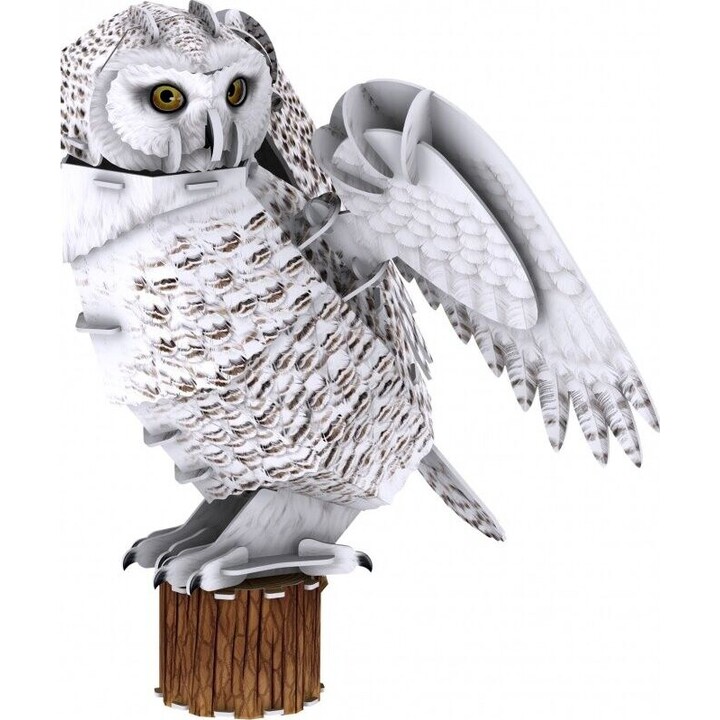 National Geographic DS1079H puzzle 3D coruja-das-neves 62 peças branco