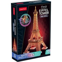 Puzzle 3D a LED della Torre Eiffel (edizione notturna)